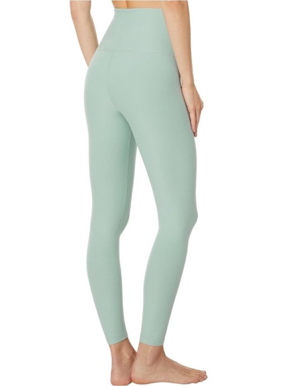 Beyond Yoga Caught in the Midi High-Waist Leggings Minty Slate Blue Green Tights